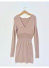 Vestido de lanilla cuello "V"