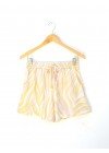 Short de fibrana estampada cebra con elástico, tiras y bolsillos