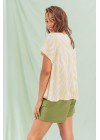 Blusa de fibrana estampada evasé con lágrima