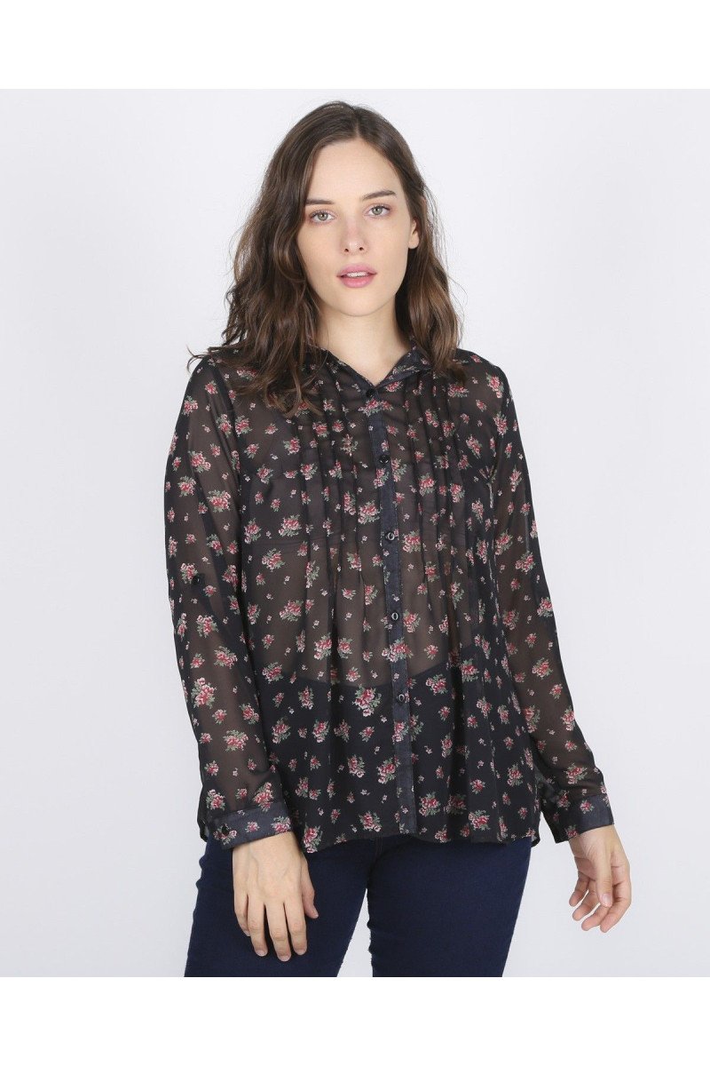 Camisa Gasa Estampada Tabla