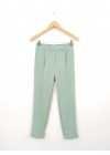 Pantalón sastrero amplio con elástico, bragueta simulada y bolsillos