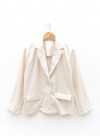 Blazer de lino rígido con bolsillos solapas