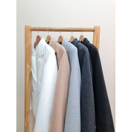 Tapado de velour corto, forrado y con 4 botones