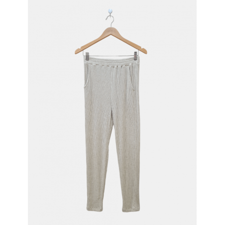 Pantalón de morley angora con elástico y bolsillos