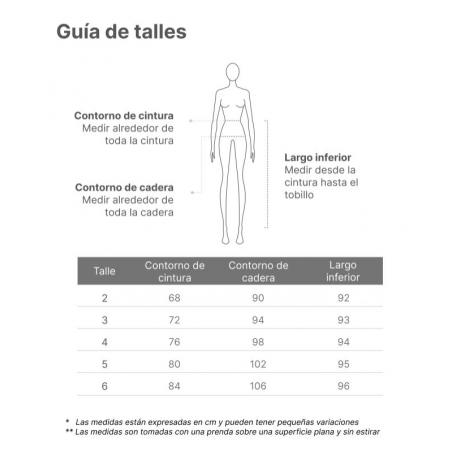 Pantalón punto roma con pasacintos, bolsillos y tajos