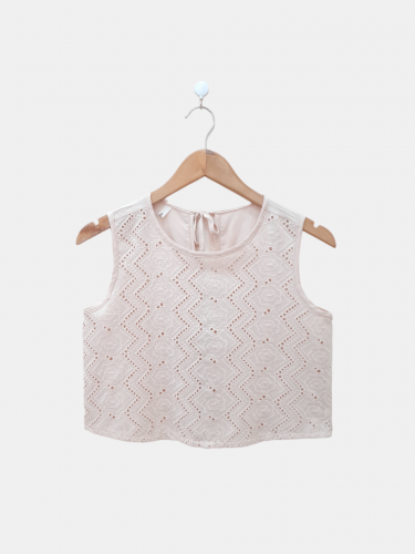 Musculosa de broderie con...