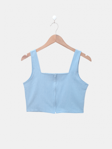 Musculosa de denim con...