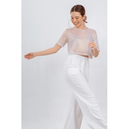 Top de microtul con foil