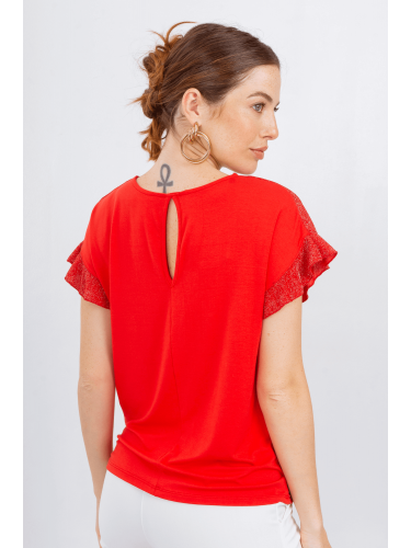 Blusa de lurex con volados...