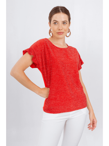 Blusa de lurex con volados...