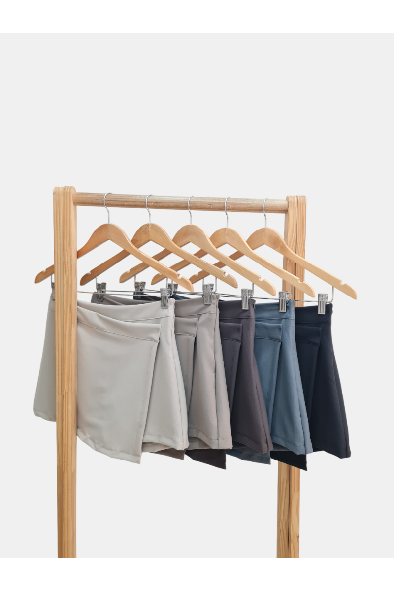 Skort sastrero premium cruzado con pinzas traseras