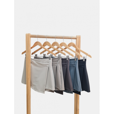 Skort sastrero premium cruzado con pinzas traseras