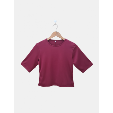 Remera de micro rib manga 3/4