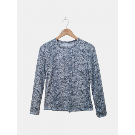 Remera de lanilla sublimada animal print
