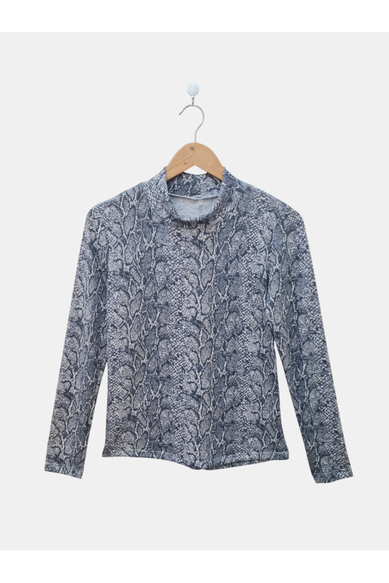 Media polera de lanilla animal print