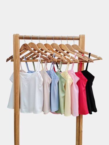 Musculosa de poplin con...