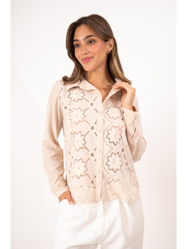 Camisa de poplin con...