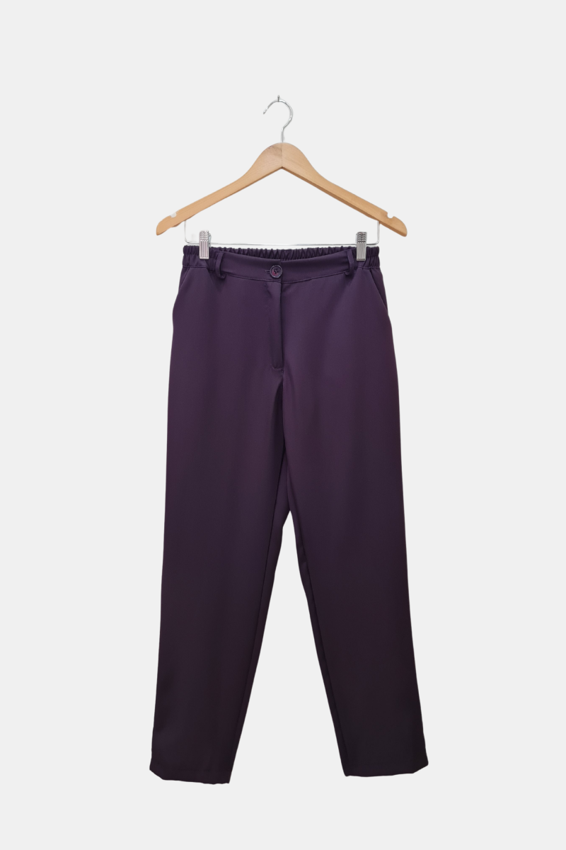 Pantalón sastrero con elástico, pasacintos y bolsillos