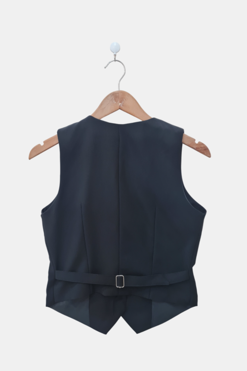 Chaleco sastrero premium forrado con tiras, hebilla y bolsillos