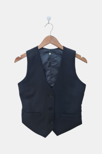 Chaleco sastrero premium forrado con tiras, hebilla y bolsillos