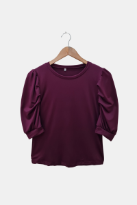 Remera de modal soft manga tabla al codo y puños