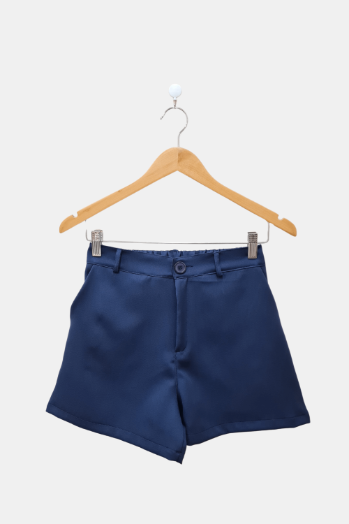 Short sastrero con elástico, pasacintos y bolsillos