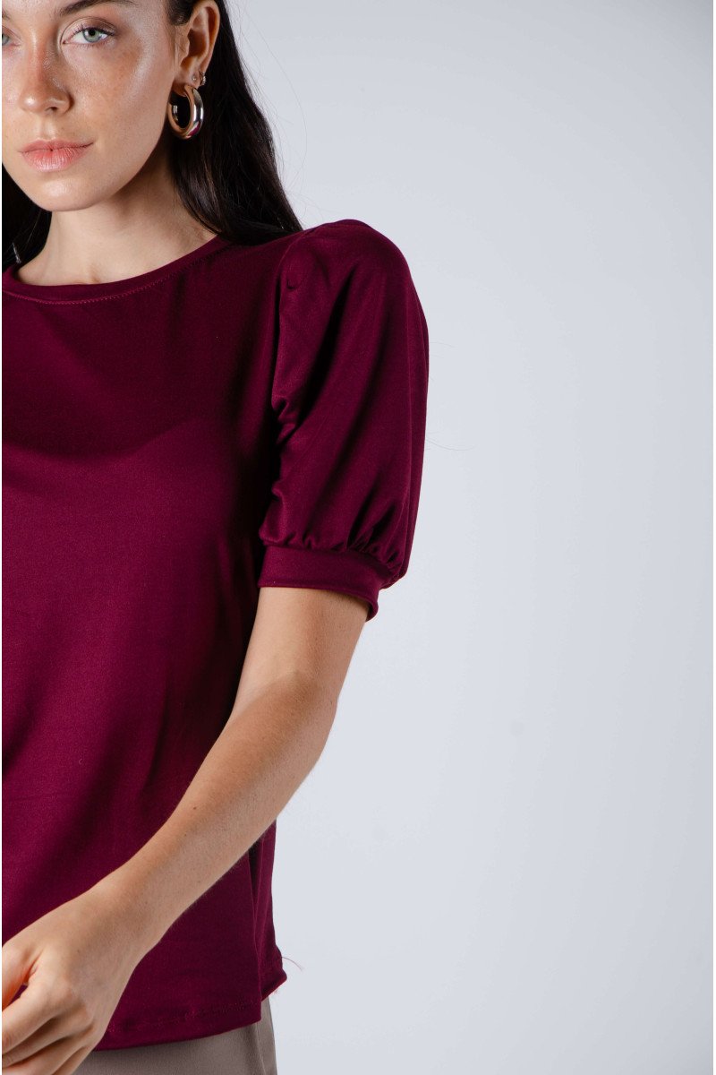 Remera de modal soft manga princesa al codo y puños