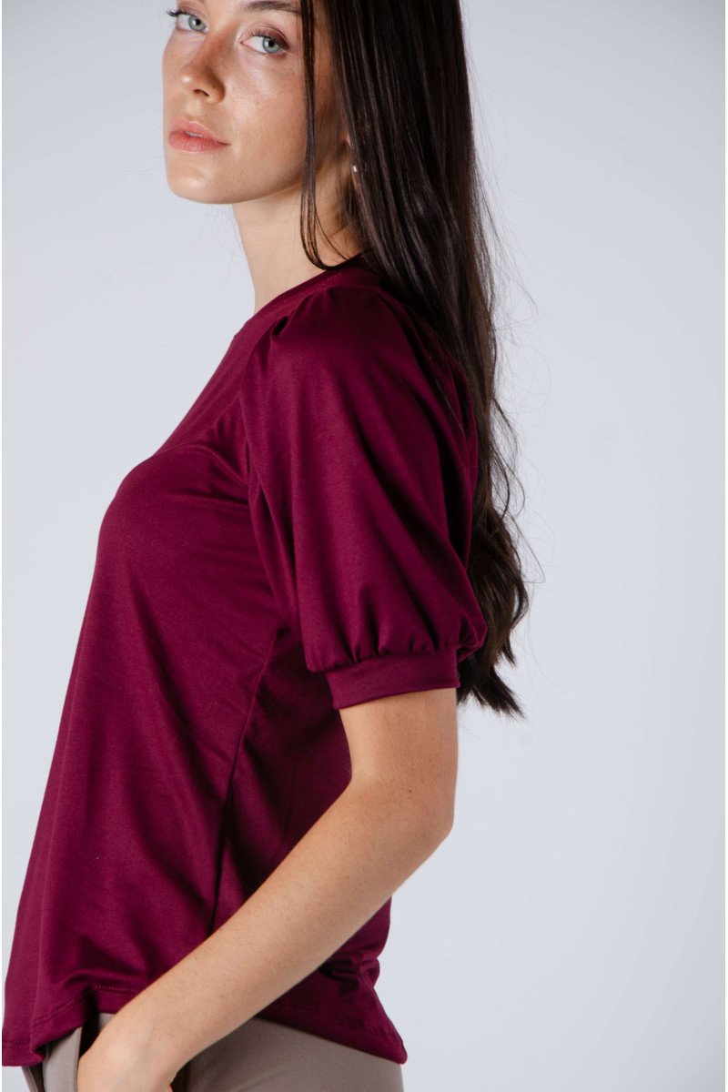 Remera de modal soft manga princesa al codo y puños