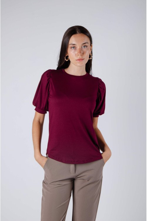 Remera de modal soft manga princesa al codo y puños