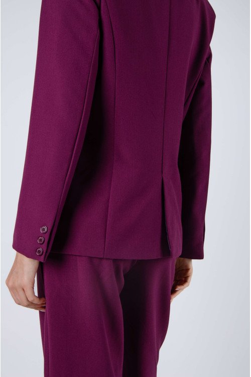 Blazer sastrero premium clásico forrado con hombreras, bolsillos y tajo