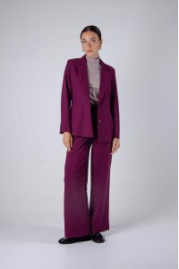 Blazer sastrero premium clásico forrado con hombreras, bolsillos y tajo