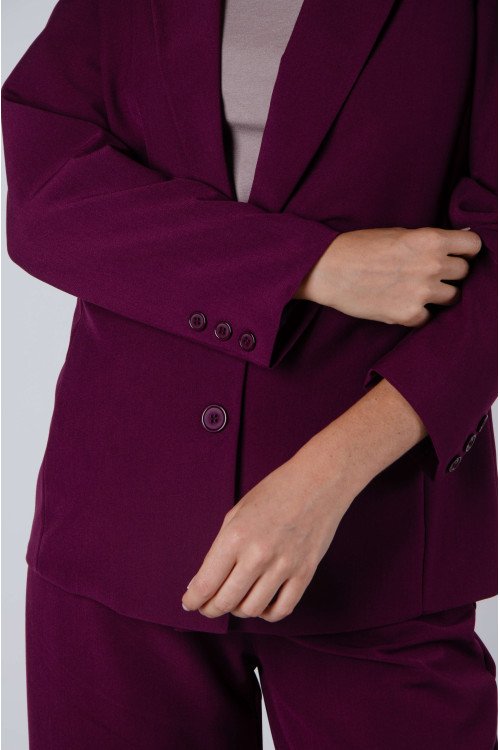 Blazer sastrero premium clásico forrado con hombreras, bolsillos y tajo