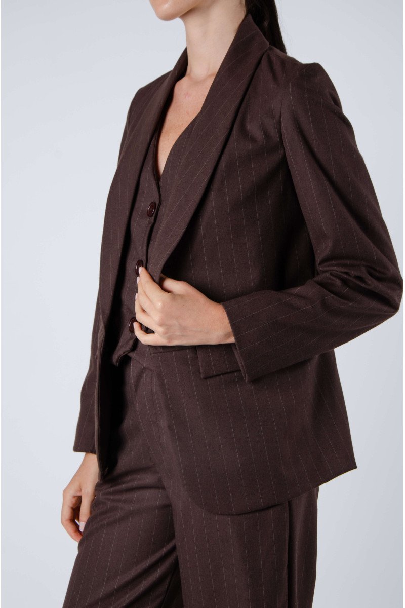 Blazer sastrero diplomático smoking entallado, forrado y bolsillos