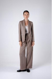 Blazer sastrero smoking entallado, forrado y bolsillos