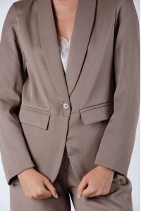 Blazer sastrero smoking entallado, forrado y bolsillos