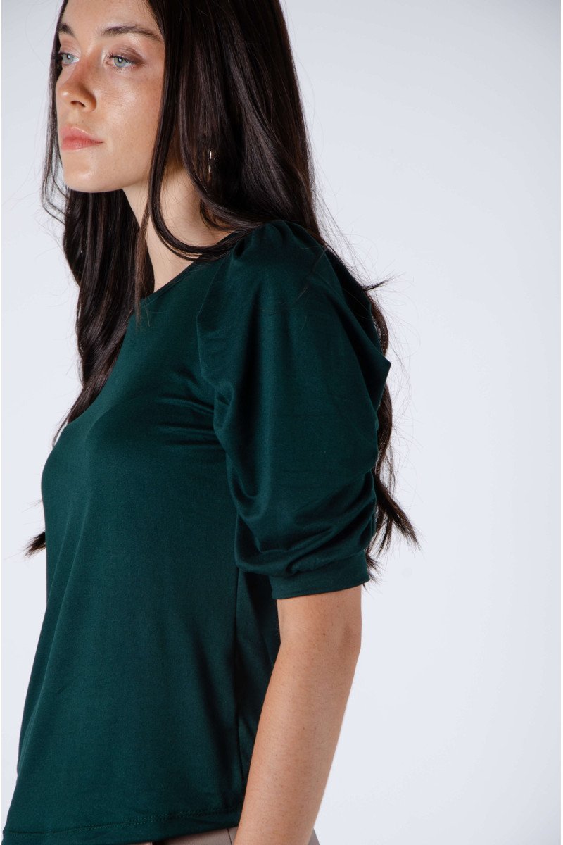Remera de modal soft manga tabla al codo y puños