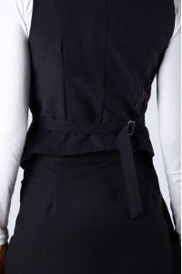 Chaleco sastrero premium forrado con tiras, hebilla y bolsillos