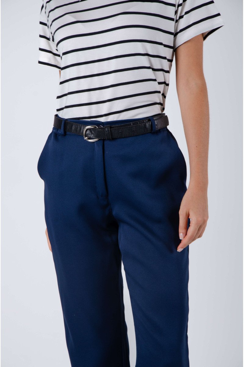 Pantalón sastrero con elástico, pasacintos y bolsillos