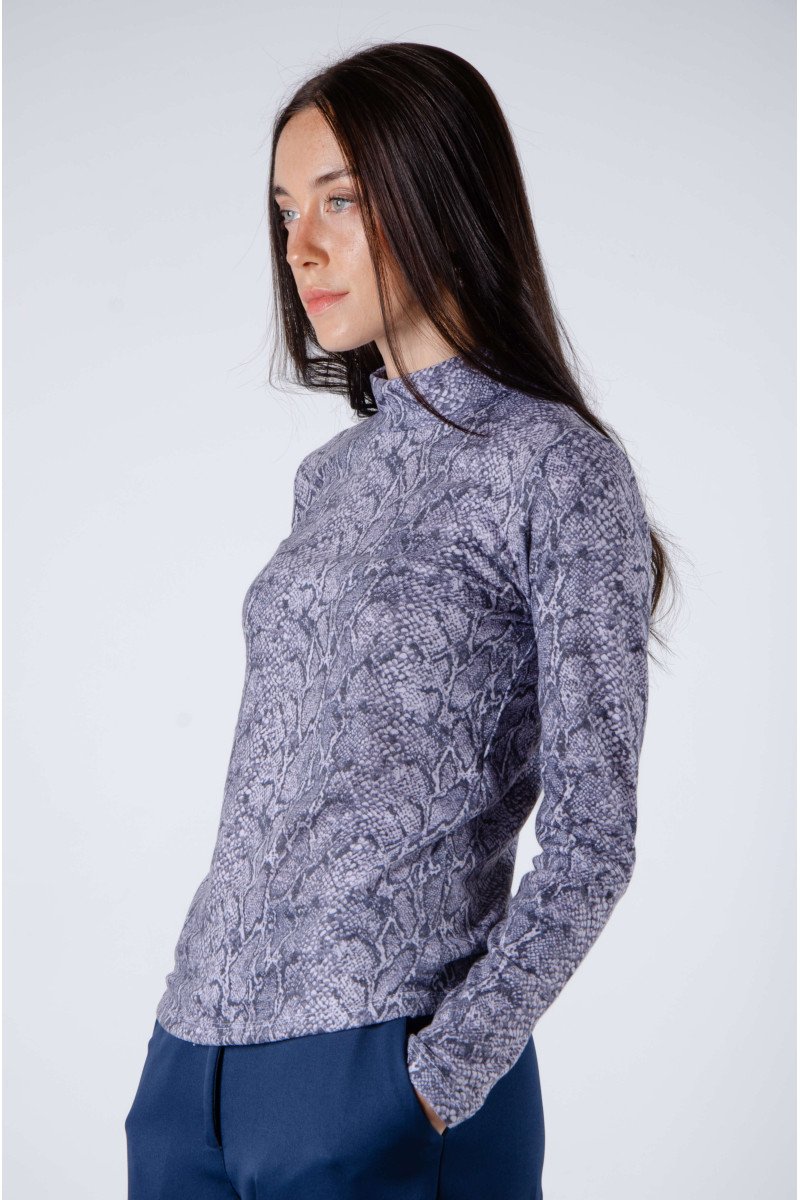 Media polera de lanilla animal print