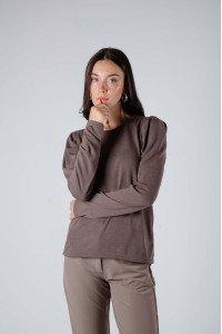 Remera de lanilla manga tabla