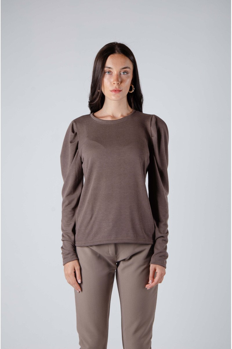 Remera de lanilla manga tabla