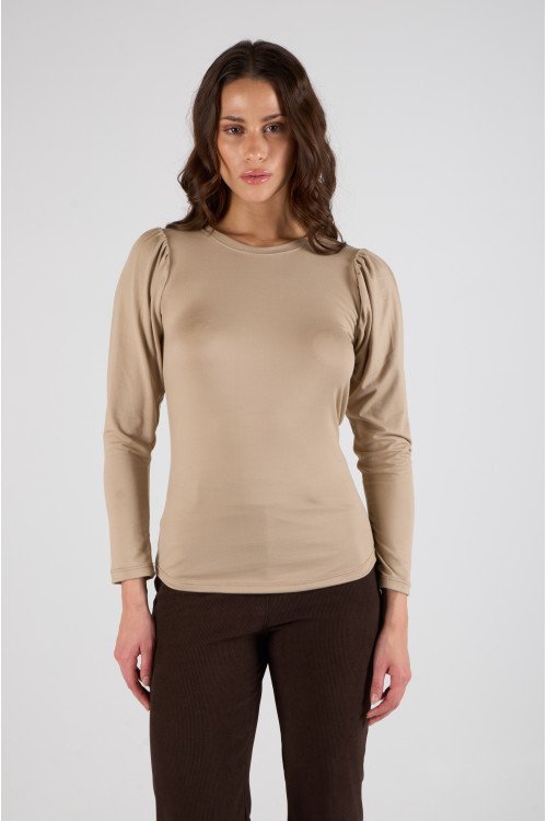 Remera de modal soft manga princesa