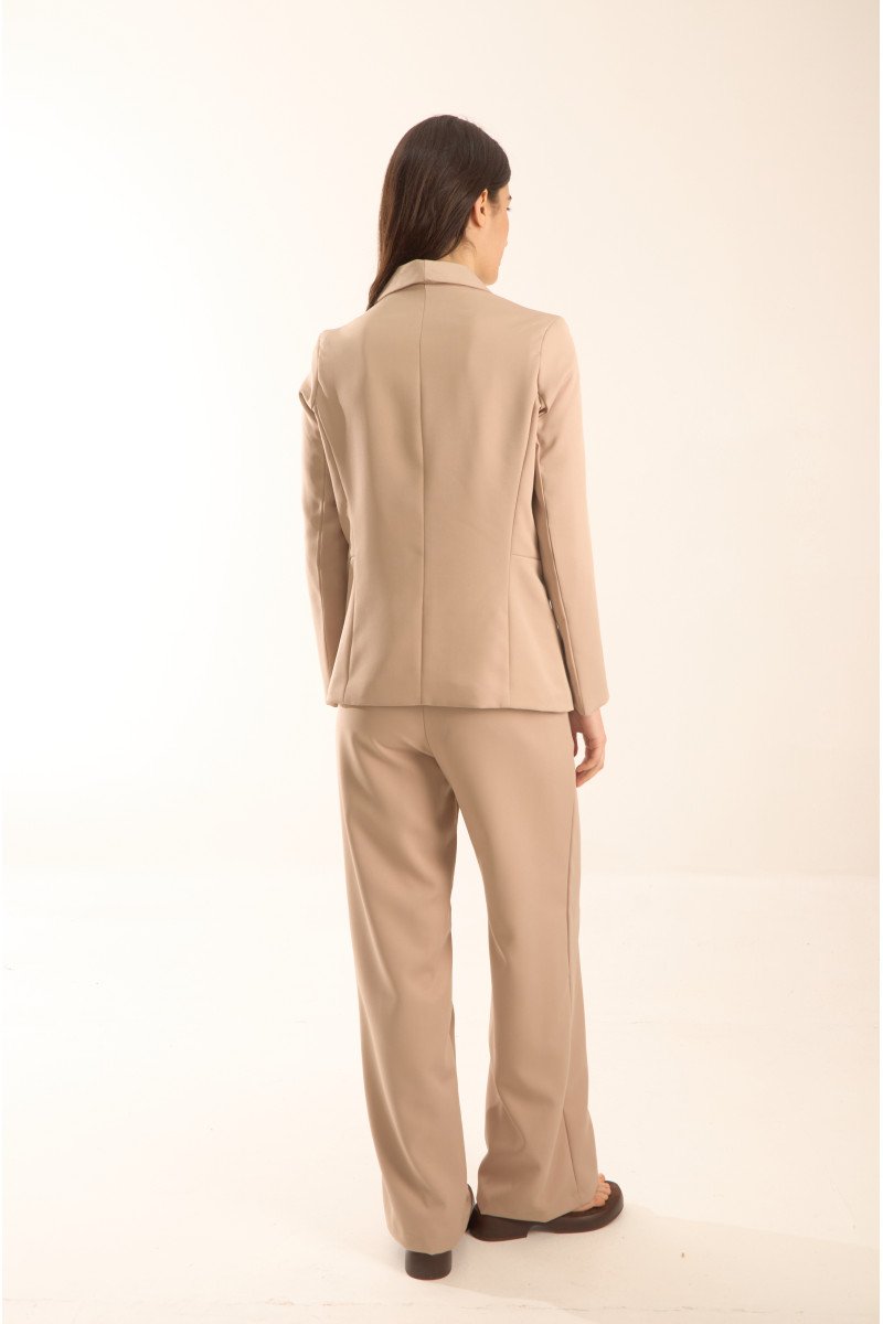 Blazer sastrero smoking entallado, forrado y bolsillos