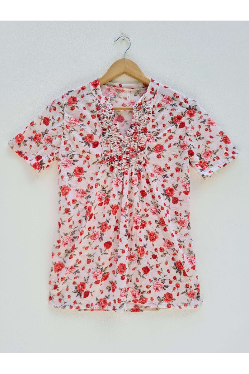Remera Flame con Shabot